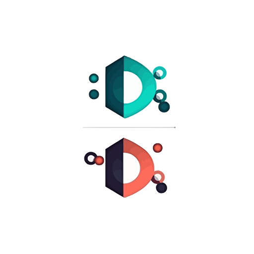 Logo design ,must combine letter D and B creatively ,Vector style, flat color,Molecular structure, Minimalist,Technology sense,modern, creative