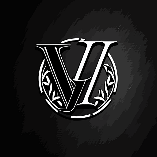 a lettermark logo of the letter "LKY", simple logo, black and white, vector