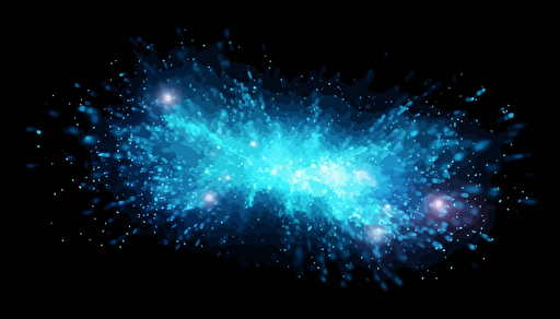 /Vector blue sparkles on an isolated transparent background. Atomization of blue dust particles png. Glowing particles png. Blue dust. Light effect
