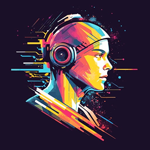 AI is the new knowledge, arrow, students, vector style