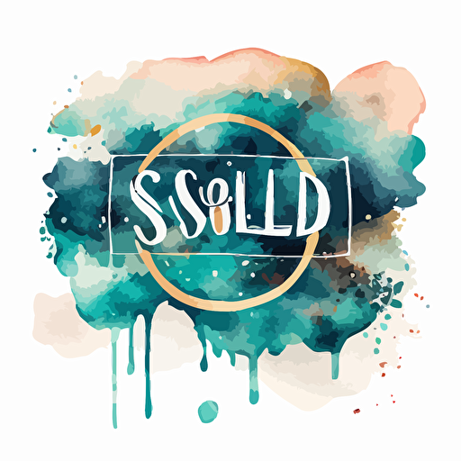 watercolor, vector, sign that says SOLD