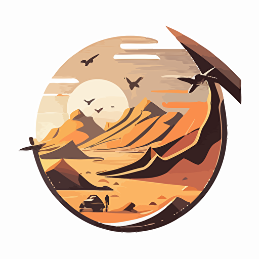 Vector Symbol Sci fi Desert Colors