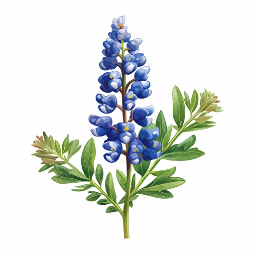 vector image of a bluebonnet flower