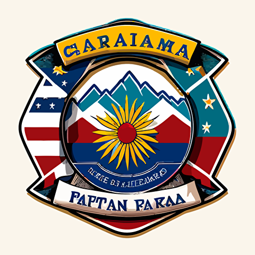 a vector logo design for a community paramedic program. The design should include the star of life, the Colorado flag, pikes peak mountain, and Colorado Springs skyline