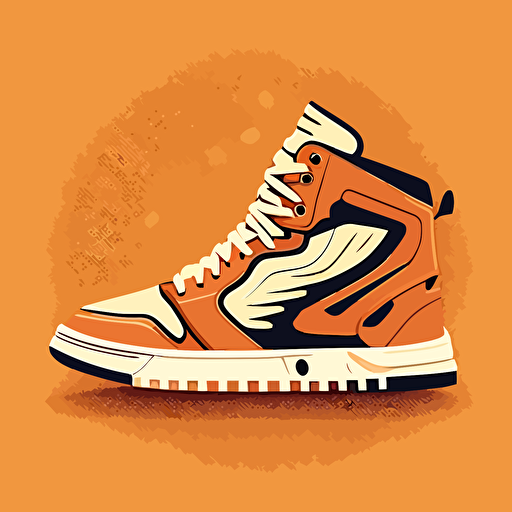 illustration basic dribbble style vector illustration of a cartoon high top sneaker
