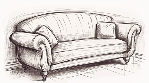 sketch vector sofa design