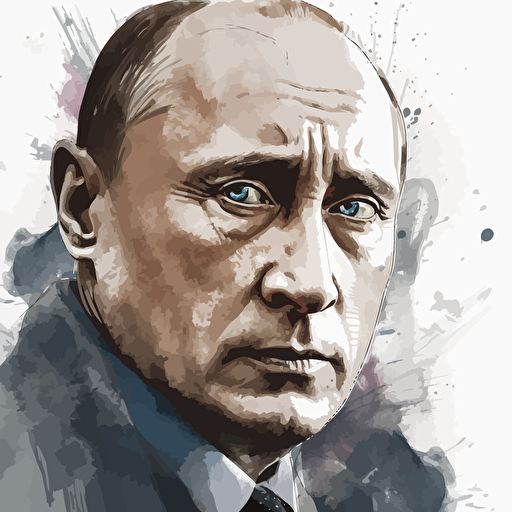 Putin, vector, highly detailed, gritty