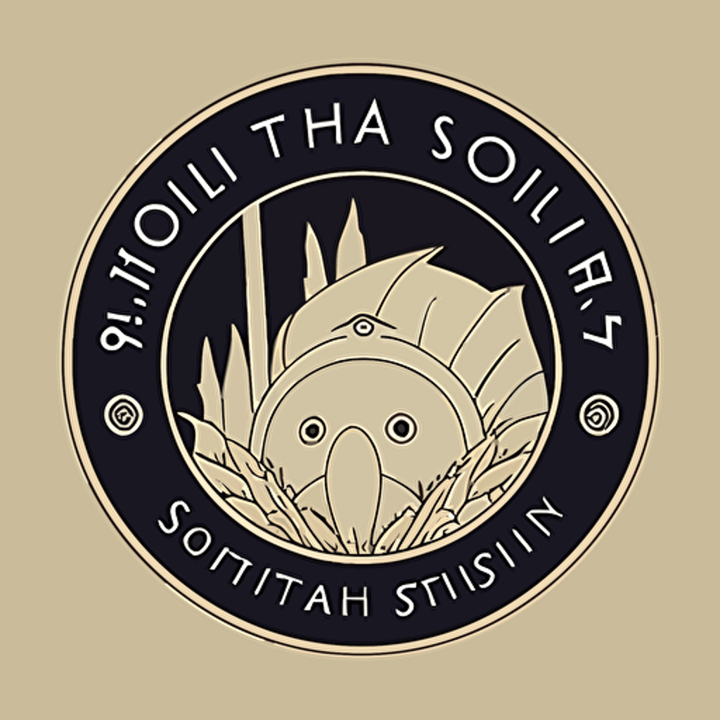 studio ghibli logo lineart vector