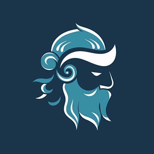 minimalistic viking logo, ice, wind, water, earth, fire, flat shading, vector style, modern