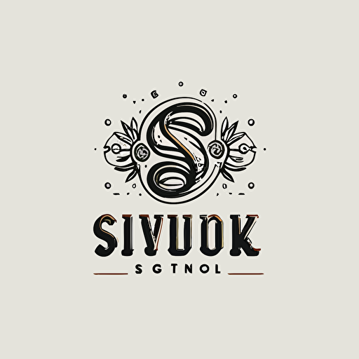 a logo for a brand named evolution and sound, think monogram for letters E and S, vector logo, vector art, emblem, simple, cartoon, 2d