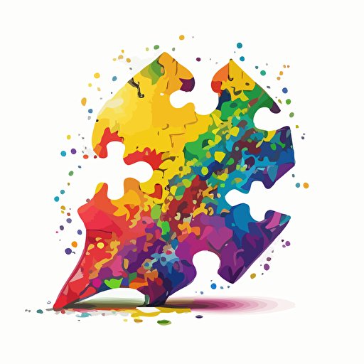 a piece of puzzle , vector, game art, white background