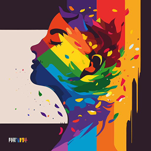 lgbt pride colours art illustration flat 2d vector