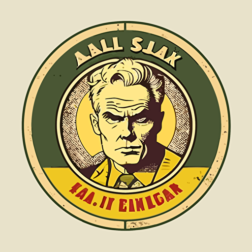 Logo of a lemon inside a circle, vector, lineal, 2d, simple:: jack kirby::1