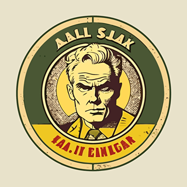 Logo of a lemon inside a circle, vector, lineal, 2d, simple:: jack kirby::1