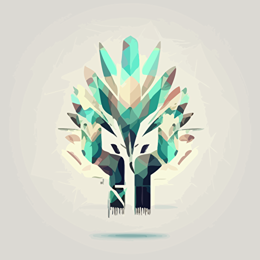 vector logo, palm in hands, minimalistic, low poly