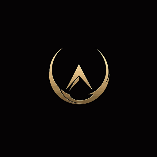 create a logo for “AT”, vector, solid black background, minimal, flat, simple