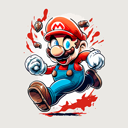 mario vector white background