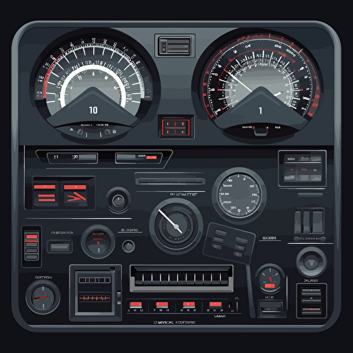 vector drawing illustration of a dashboard