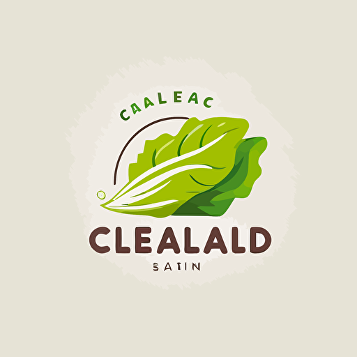 Flat, 2D, Logo minimal, simple logo, salad, lettuce, cultural, fresh, clean, smooth, plain, vector, cars salad company