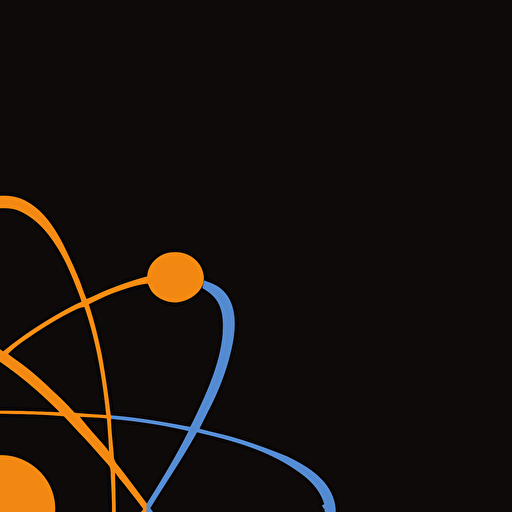 atom logo, vector, minimalistic