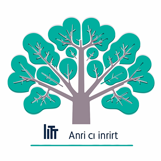 logo for AI interest group, sticker, vector art, flat color