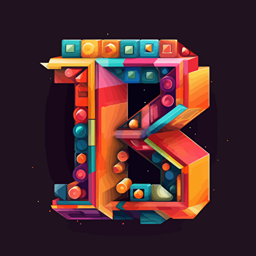 a modern geometric letter “T” vector