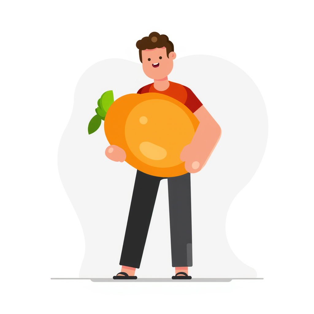 a person with a large 