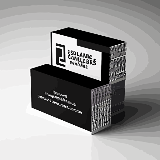 simple 2d black and white vector logo buisness card shelving company