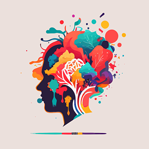 colorful flat vector of psychology