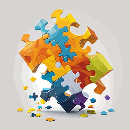 a piece of puzzle , vector, game art, white background