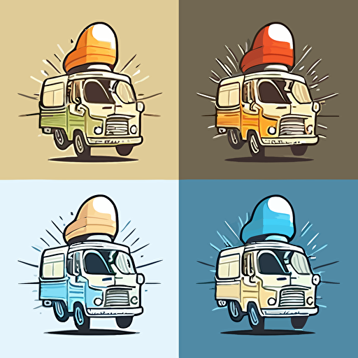 logo, variations, lightbulb wearing a trucker hat, flat, vector