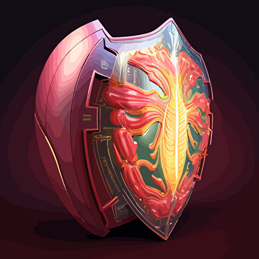 energy shield, side view, illustration, vector art