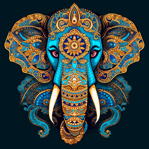 decorative India elephant vector