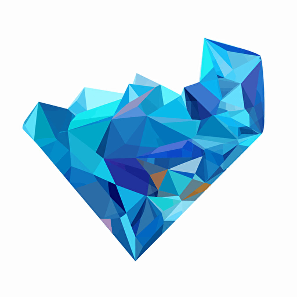 a colorful blue vector art news logo in style of gaming logo, transparent background