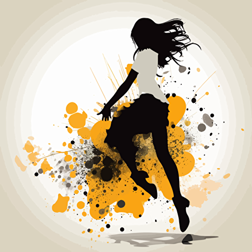1Girl Balle dancing, vectort
