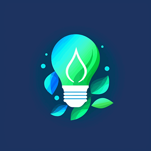 light year logo,green and blue palette ,metaphor ,vector