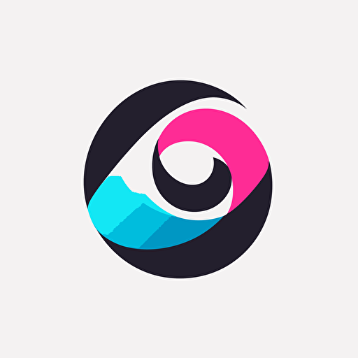 simple vector logo for assistant app, abstract, 2 colour
