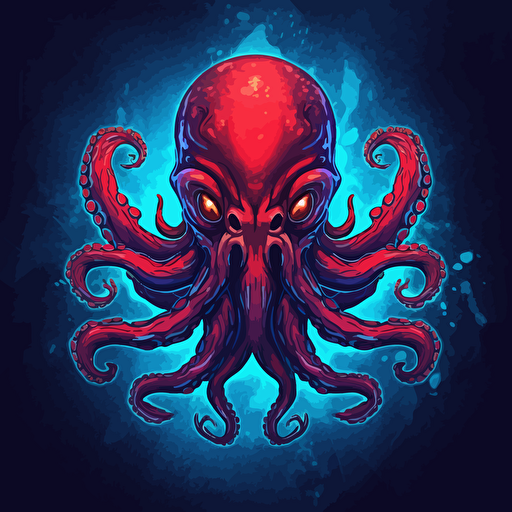 a vectoriel logo of a octopus for esport team