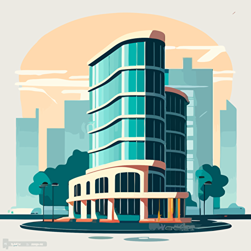 impressive engaging business building vector cartoon vector flat