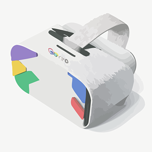 minimalist vector of a VR google, white background, clean