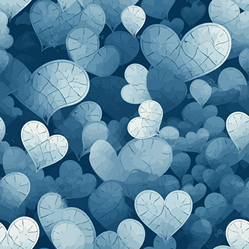 vector hearts , two shade of blue