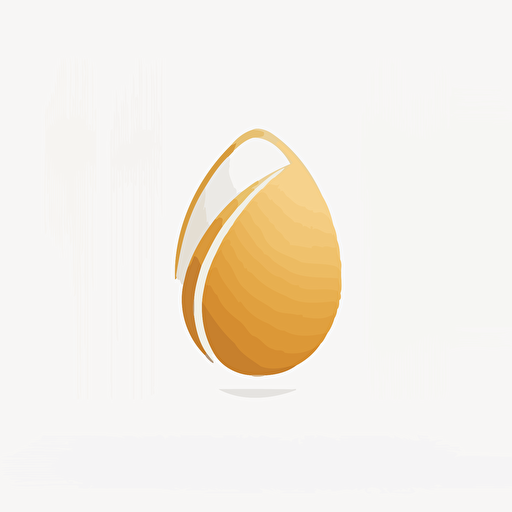 an egg logo that symbolizes money or wealth. simple logo. 2d vector. White background.
