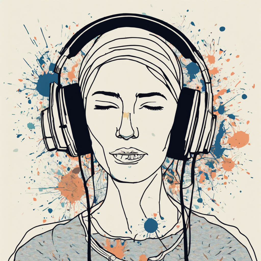 a person listening to music