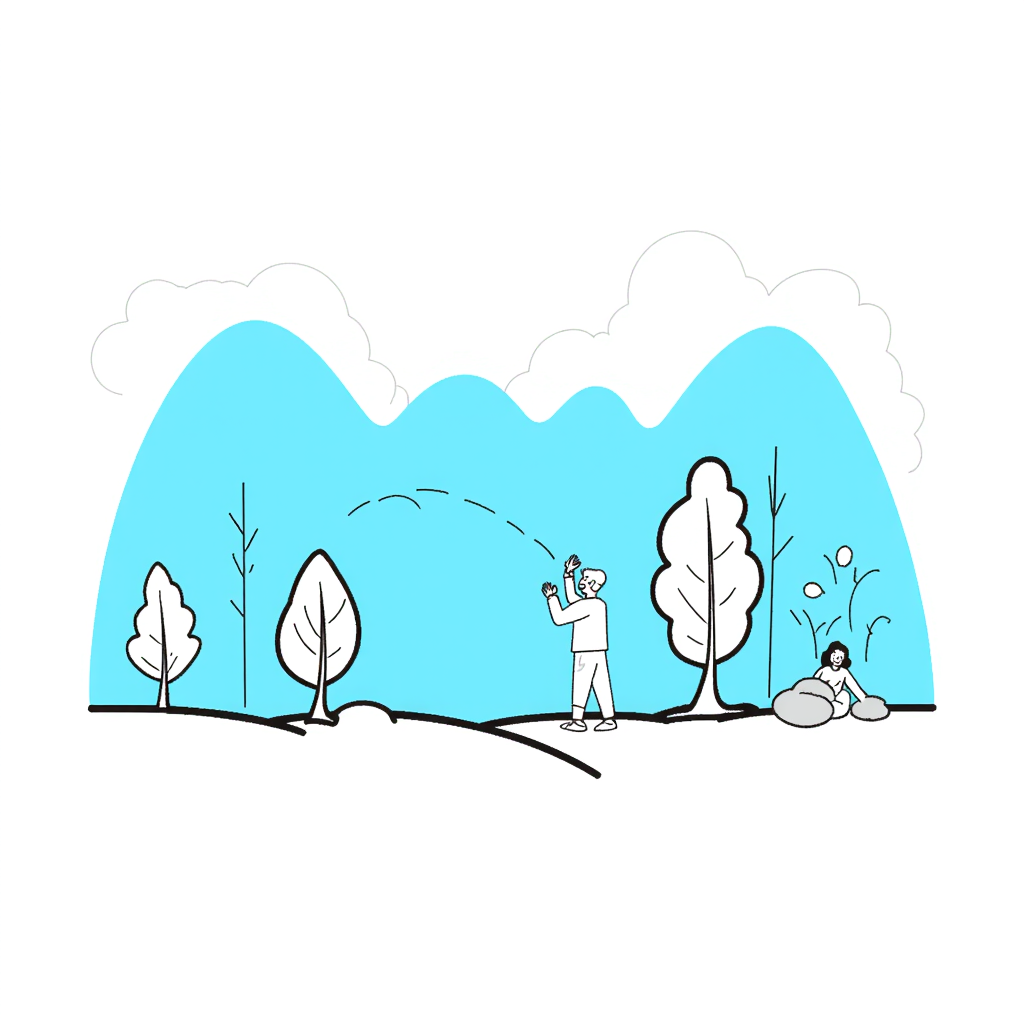 a person exploring nature