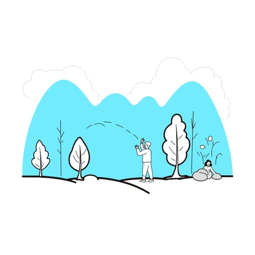 a person exploring nature