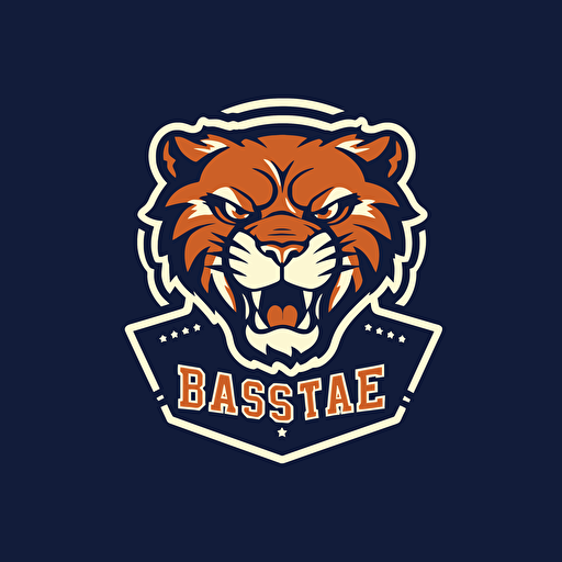 a mascot logo of a football card, simple, vector