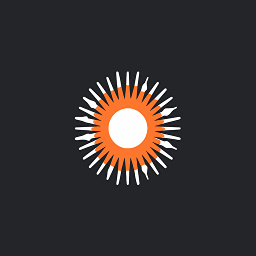 circle emblem, starburst, minimalist logo, vector, abstract seed, futuristic, sleek design