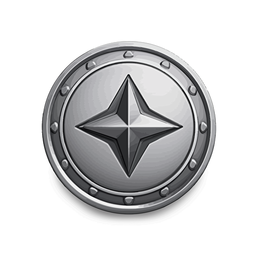 a blank crypto token, vector illustration, at 3/4 angle