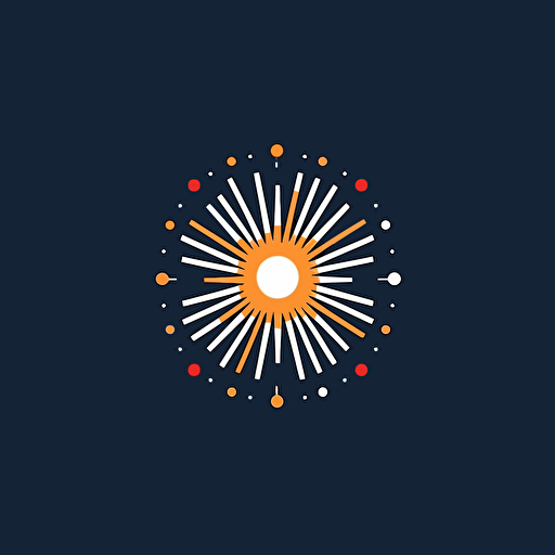 circle emblem, starburst, minimalist logo, vector, abstract seed, futuristic, sleek design