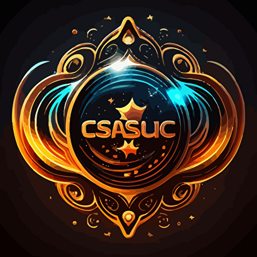 cosmic logo, vector